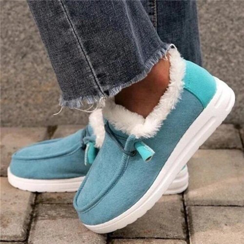 2021 winter new large-size thick-soled plus velvet thick warm cotton shoes