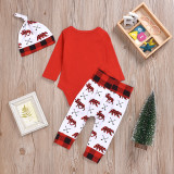 Christmas children's suit ins explosion style children's clothing baby one-piece romper three-piece suit