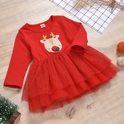 2021 autumn new baby and toddler christmas winter dress