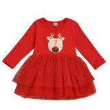 2021 autumn new baby and toddler christmas winter dress