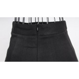 2021 dark irregular mid-length skirt fake two-piece stitching multi-layer puffy mesh skirt