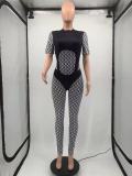 2021 autumn winter printed casual sexy Jumpsuit