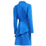 2021 autumn and winter new solid color professional suit skirt two-piece suit