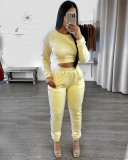 2021 autumn fashion long sleeved suit waist open sexy Leggings two piece set