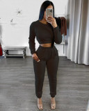 2021 autumn fashion long sleeved suit waist open sexy Leggings two piece set
