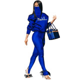 Autumn and winter new style sweatersuit  with open feet two-piece + mask