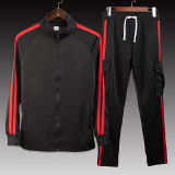2021 trendy sportswear set autumn new trendy men's sportswear casual sweater stand collar two piece set