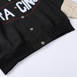 2021 autumn personalized letter single breasted coat