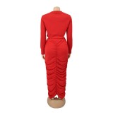 2021 autumn winter fashion solid color pull sexy suit