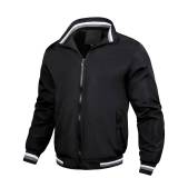 Fashion casual jacket spring and autumn sports solid color jacket men's