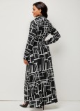 Sexy fashion digital printing women's dress with big swing dress