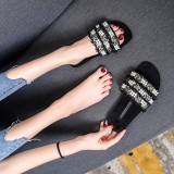 Pearl slippers summer fashion wild net red sandals