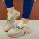 Spring and autumn new style large size sneakers hot rhinestone printing set foot thick sole casual women's shoes