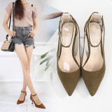 Nightclub fashion women's shoes business casual suede high heels workplace sexy mature stiletto shoes Five colors
