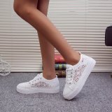 Spring and autumn new styles, plus size, casual mesh, thick-soled lace, breathable lace-up women's shoes
