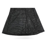 Plus size women's fishtail skirt, fashion sequin dress with hot rhinestones