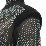 Sexy nightclub hot diamond net yarn perspective hollow dress
