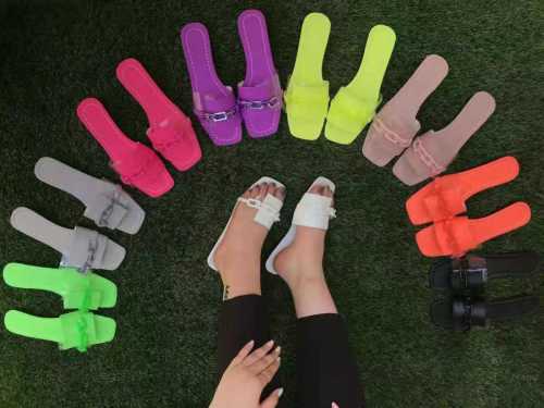 Chain sandals slippers plus size women's shoes Eight colors