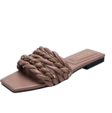 Temperament sexy sandals and slippers women woven chain flat sandals