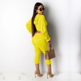 2022 spring and autumn women's hooded sports suit two-piece nightclub suit
