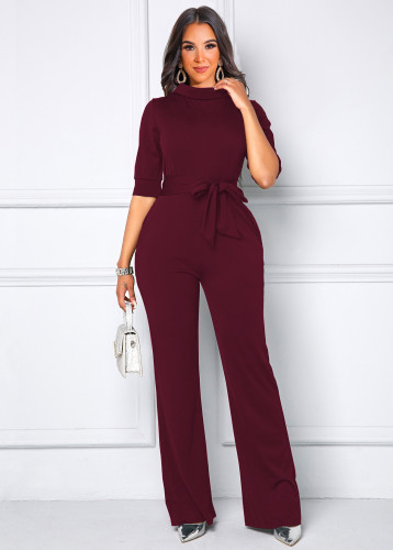 2022 spring sexy fashion solid white-collar women's Jumpsuit