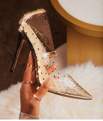 Point drill, stiletto sexy high-heeled sandals