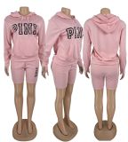 2022 spring and summer sports and leisure suit hoodie + jogging shorts two-piece suit