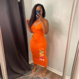 Spring / summer 2022 new solid women's sexy dress