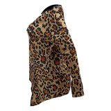Camo  Leopard print  Off Shoulder Spring T-Shirt
