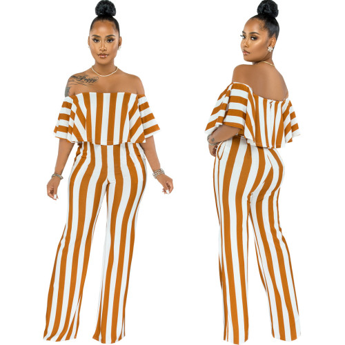 One-way neck strapless jumpsuit