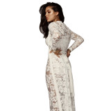 Sexy lace wide-leg pants three-piece casual suit MYF-9225