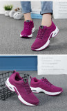 Sports Leisure Flyknit Mesh Breathable Low Top Solid Color Running Shoes