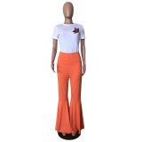 2021 autumn winter candy color flared trousers