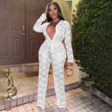 2022 Summer Solid Color Lace Pants Two Piece Set with Belt