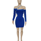 2022 Spring Long Sleeve Sexy Cutout Slim Dress
