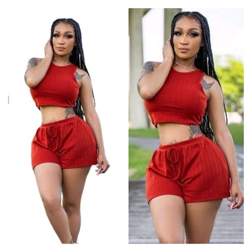 Casual Pit Strips Sports Yoga Clothes Two Pieces set