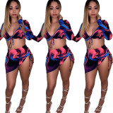 Summer Print Sexy Swimsuit Two Piece
