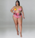 2022 spring plus size sexy swimsuit trousers three-piece suit