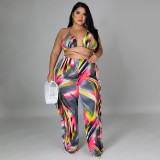 2022 spring plus size sexy swimsuit trousers three-piece set
