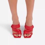 summer plus size fish mouth high heel sandals