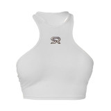 Solid Embroidered Tank Top