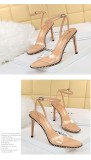 summer stiletto sheer open toe high heels