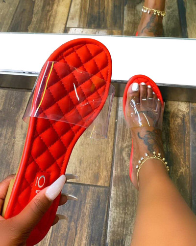 Summer Transparent Flat Sandals