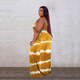 Summer Plus Size Loose Print Sexy Sling Dress