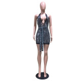 2022 Summer Halter hot drill  Dress (with Lace)