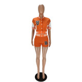 Spring/Summer Jacket Baseball Uniform Letter Print Stitching Sports and Leisure Two-piece Set