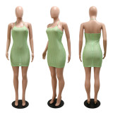 Summer Sexy Perspective Mesh Sling Dress