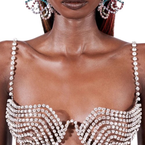 Geometric Breast Chains Personality Curves Diamond Bra Bikini Body Chains