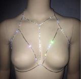 Rhinestone bra high-end cold and thin claw back chain sexy body chain