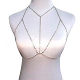 Rhinestone bra high-end cold and thin claw back chain sexy body chain